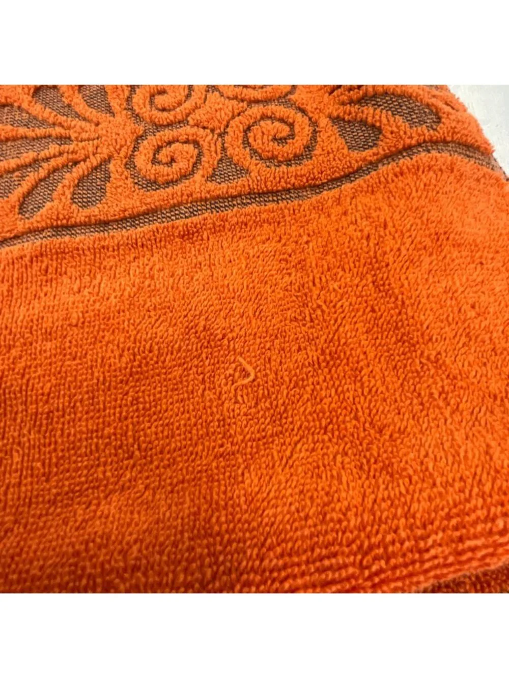 Vintage Cannon Monticello Santa Cruz style Orange Bath Towel